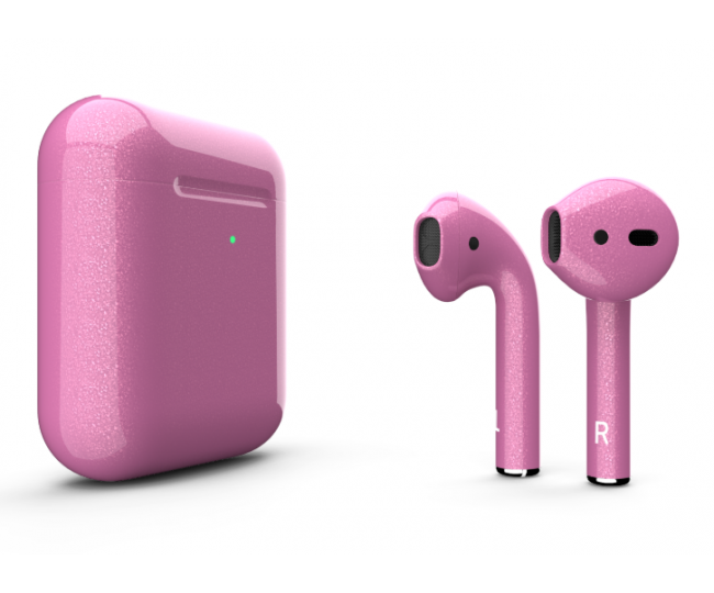 Навушники Apple AirPods 2 MRXJ2 з бездротовою зарядкою Barbie Pink Gloss (Рожеві глянцеві)