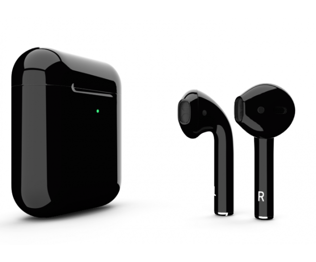 Навушники Apple AirPods 2 MRXJ2 з бездротовою зарядкою Black Gloss (Чорні глянсові)