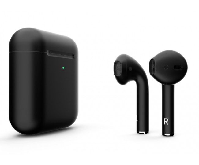 Навушники Apple AirPods 2 MRXJ2 з бездротовою зарядкою Black Matte (Чорні матові)