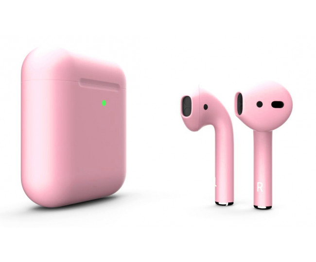 Навушники Apple AirPods 2 MRXJ2 з бездротовою зарядкою Light Pink Matte (Рожеві матові)