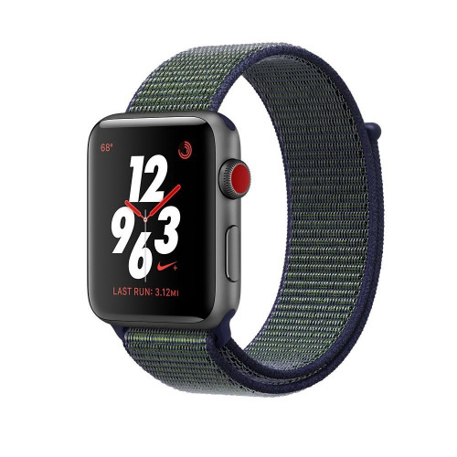 Apple Watch Series 3 Nike+ GPS + Cellular 38mm Space Gray Aluminum w. Midnight Fog Nike Sport (MQLA2)