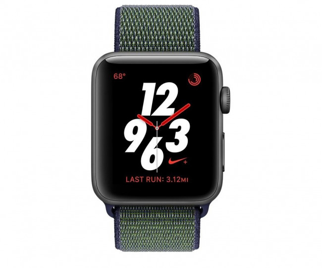 Apple Watch Series 3 Nike+ GPS + Cellular 38mm Space Gray Aluminum w. Midnight Fog Nike Sport (MQLA2)