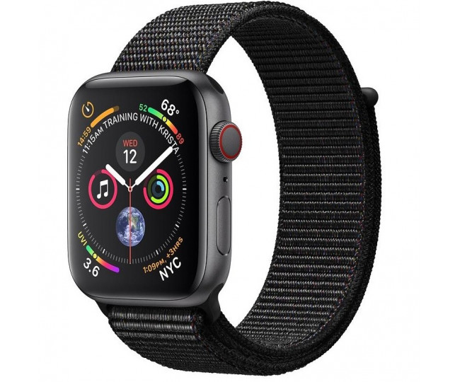 Apple Watch Series 4 GPS + LTE 44mm Gray Alum. w. Black Sport l. Gray Alum. (MTUX2)