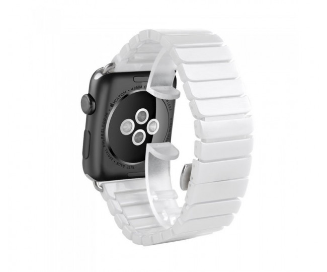 Керамічний ремінець 1-Bead Ceramic Band for Apple Watch 38/40 mm - White