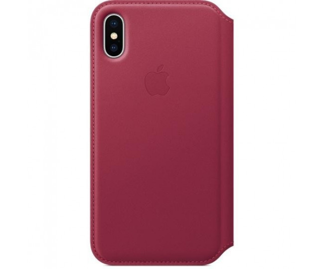 Apple iPhone X Leather Folio - Berry (MQRX2) без коробки