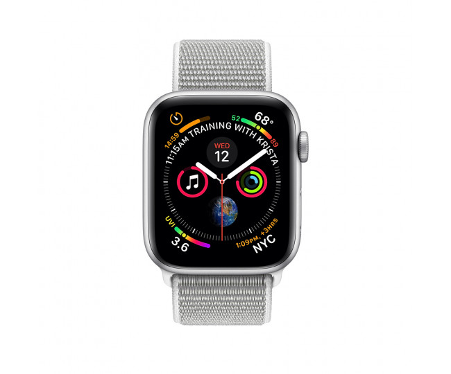 Apple Watch Series 4 GPS 44mm Silver Alum. w. Seashell Sport l. Silver Alum. (MU6C2) Aluminum Case with Loop