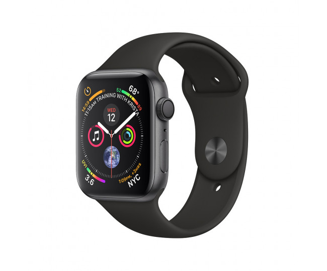 Apple Watch GPS Cellular 44mm Space Black Stainless Steel Case with Black Sport Band (MTV52 / MTX22)