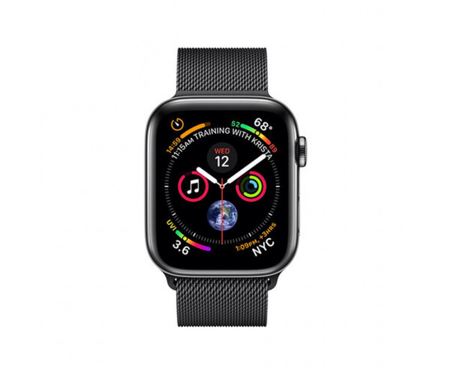  Apple Watch Series 4 (GPS Cellular) 44mm Space Black Stainless Steel Case with Space Black Milanese Loop (MTV62 / MTX32)