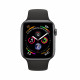 Apple Watch Series 4 GPS + LTE 44mm Black Steel w. Black Sport b. Black Steel (MTV52) 