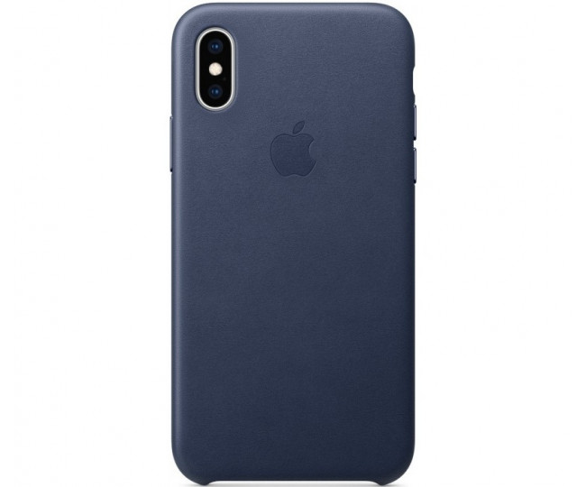 Чохол Apple Leather Case Midnight Blue (MRWU2) для iPhone XS Max