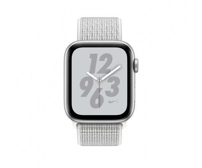  Apple Watch Nike+ Series 4 GPS 44mm Silver Alum. w. Summit White Nike Sport l. Silver Alum. (MU7H2)