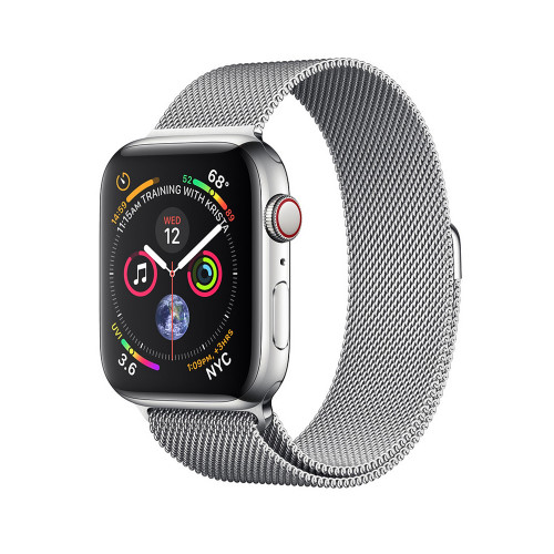 Apple Watch Series 4 GPS LTE 40mm Steel w. Milanese l. Steel (MTVK2 / MTUM2) Cellular Stainless Case with Loop 