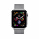 Apple Watch Series 4 GPS LTE 40mm Steel w. Milanese l. Steel (MTVK2 / MTUM2) Cellular Stainless Case with Loop 