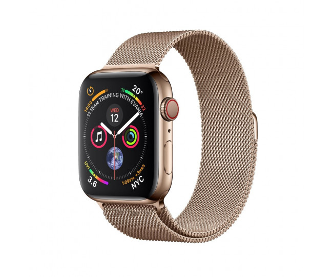  Apple Watch GPS Cellular 44mm Gold Stainless Steel Case with Gold Milanese Loop (MTV82 / MTX52)