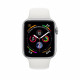 Apple Watch Series 4 GPS LTE (MTUL2 / MTVJ2) 40mm Stainless Steel Case with White Sport Band