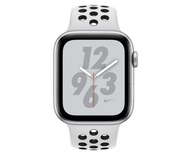 Apple Watch Nike Series 4 GPS LTE 44mm Silver Alum. w. Platinum/Black Nike Sport b. Silver Alum. (MTXC2)