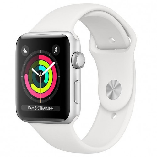 Apple Watch Series 3 GPS 38mm Silver Aluminum w. White Sport band (MTEY2) 