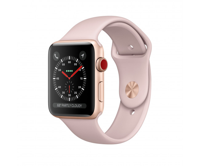 Apple Watch Sport Series 3 42mm GPS Gold Aluminum Case with Pink Sport Band 4/5 б/у