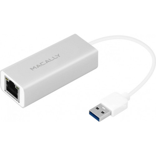 Адаптер Macally USB-A to Gigabit Ethernet порт White (U3GBA)