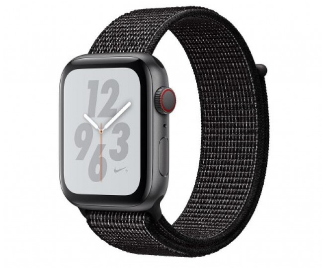 Apple Watch Nike+ Series 4 GPS + LTE 44mm Gray Alum. w. Black Nike Sport l. Gray Alum. (MTXD2)