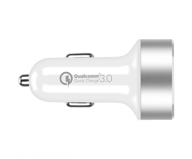 Автомобильное зарядное устройство Momax Dual-Port USB Fast White (UC9W)