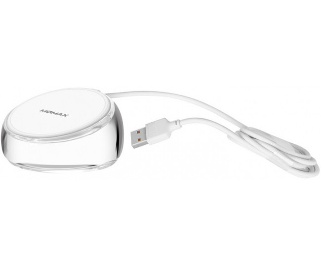 Беспроводное зарядное устройство Momax Q.Dock Crystal Wireless Charger White (UD8W)