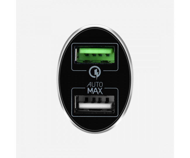 Автомобільний зарядний пристрій Momax Dual-Port USB Fast Black (UC9D)