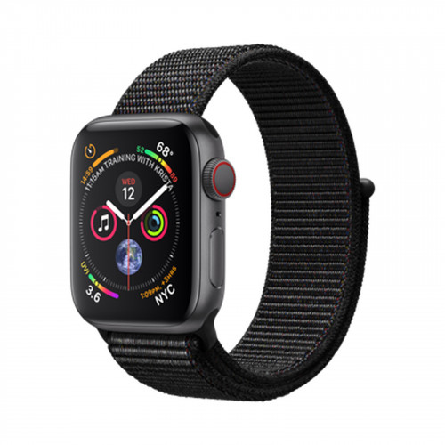 Apple Watch Series 4 (GPS + Cellular) 40mm Space Gray Aluminum Case Black Sport Loop (MTVF2)