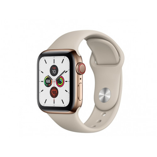 Apple Watch Series 5 GPS + Cellular 44mm Stainless Steel Case with Stone Sport Band (MWWH2 )