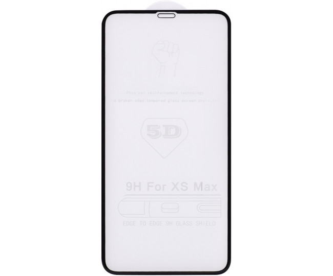 Захисне скло 5D для iPhone XS/11Pro Max Black б/к