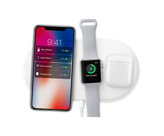 Бездротовий Зарядний пристрій для iPhone, Аirpods, Apple Watch