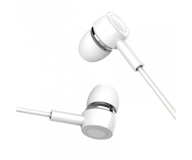 Навушники Usams EP-12 Plastic Earplug Plating Small Earphone White