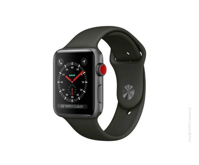 Apple Watch Series 3 GPS + LTE 42mm Space Gray Aluminum w. Gray Sport Band (MR2X2)