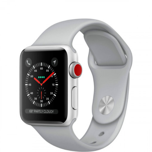 Apple Watch Series 3 GPS + LTE 38mm Silver Aluminum with Fog Sport Band (MQKF2)