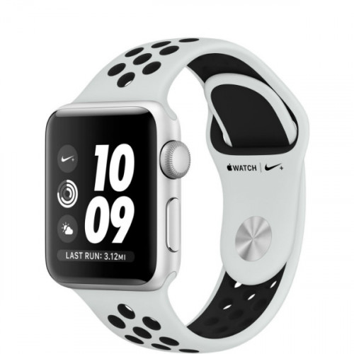 Apple Watch Series 3 Nike+ (GPS + LTE) 38mm Silver Aluminum w. Pure Platinum/BlackSport B. (MQM72)