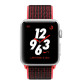 Apple Watch Series 3 Nike + GPS + LTE 42mm Silver Aluminum Case with Bright Crimson // Black Nike Sport Loop (MQLE2)