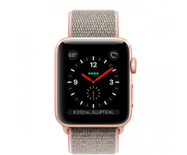 Apple Watch Series 3 GPS + Cellular 38mm Gold Aluminum Case with Pink Sand Sport Loop (MQJU2) б/в
