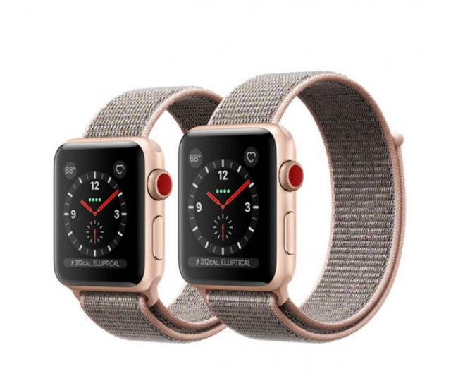 Apple Watch Series 3 GPS + Cellular 38mm Gold Aluminum Case with Pink Sand Sport Loop (MQJU2) б/в