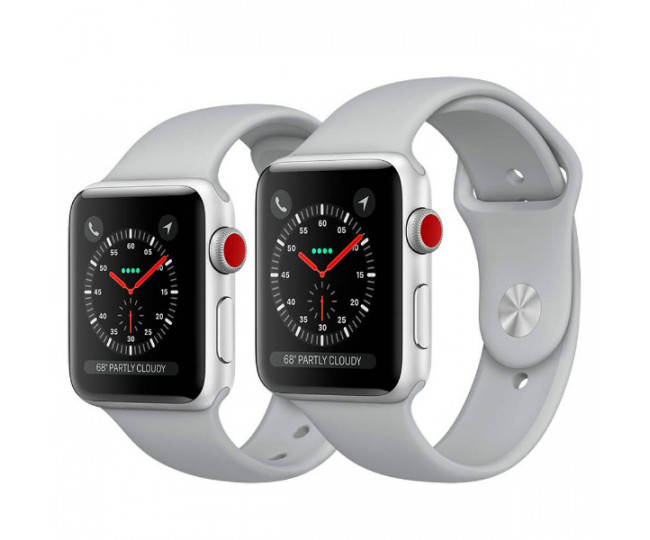 Apple Watch Series 3 GPS + Cellular 38mm Silver Aluminum w. Fog Sport B. (MQJN2)