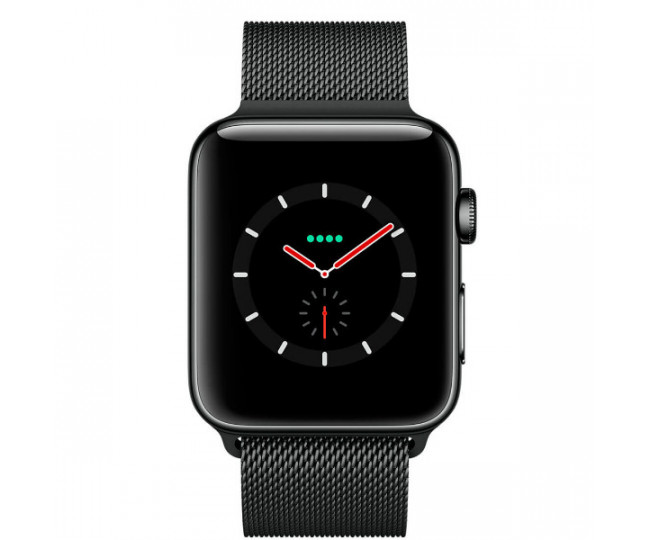 Apple Watch Series 3 GPS + Cellular 38mm Space Black Stainless Steel / Space Black Milanese (MR1H2)