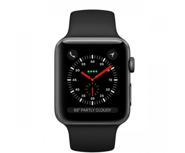 Apple Watch Series 3 GPS + Cel 42mm Space Black Stainless Steel with Black Sport Band (MQK92) б/у