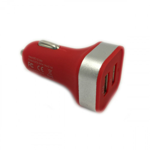 АЗУ 2.1A 2USB Red