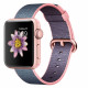 Apple Watch Series 2 38mm Rose Gold Aluminum Case with Light Pink/Midnight Blue Woven Nylon Band (MNP02)