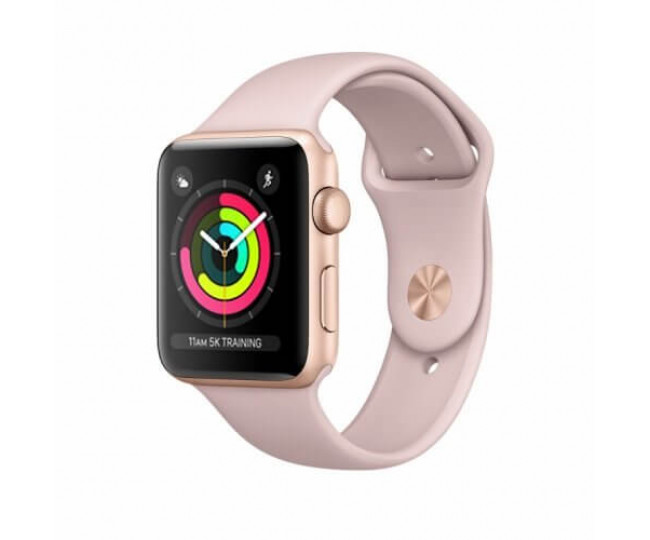 Apple Watch Series 3 38mm GPS Gold Aluminum Case with Pink Sand Sport Band (MQKW2)