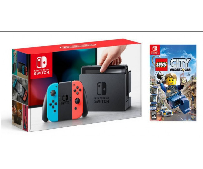 Игровая консоль Nintendo Switch Neon blue/red + Игра Lego City Undercover