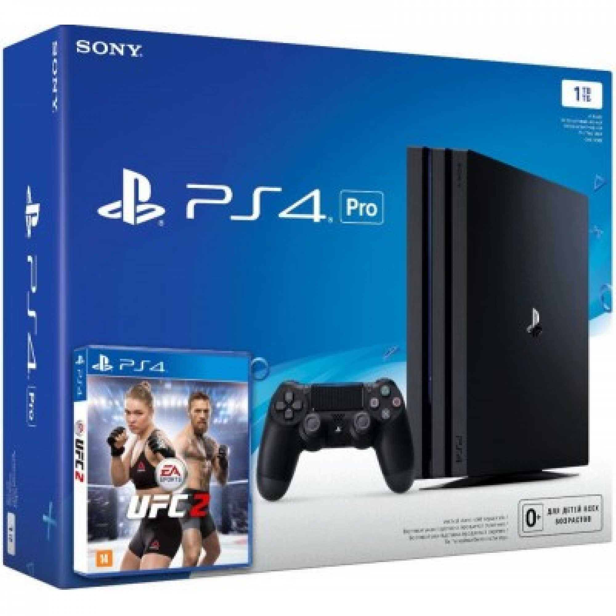 Sony Playstation 4 Pro 1000gb + Игра EA UFC 2 + Доп Джойстик V2 (Гарантия 18 месяцев)