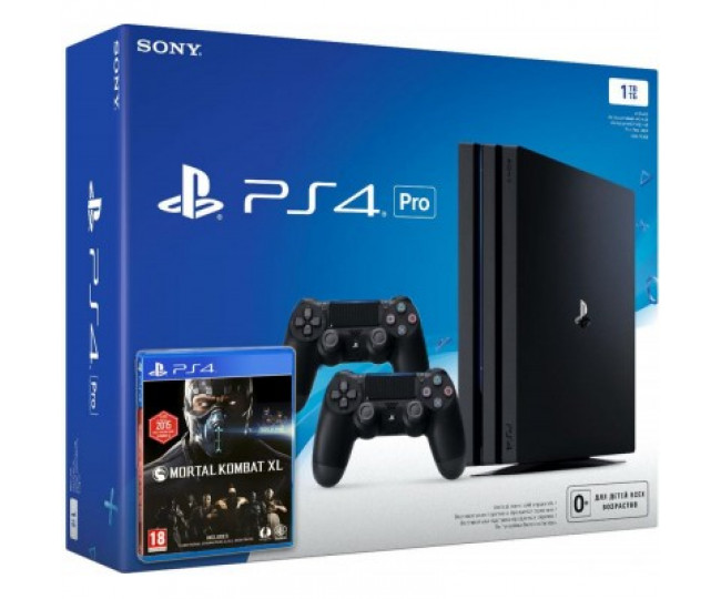 Sony Playstation 4 Pro 1000gb + Игра MK XL + Доп Джойстик V2 (Гарантия 18 месяцев)