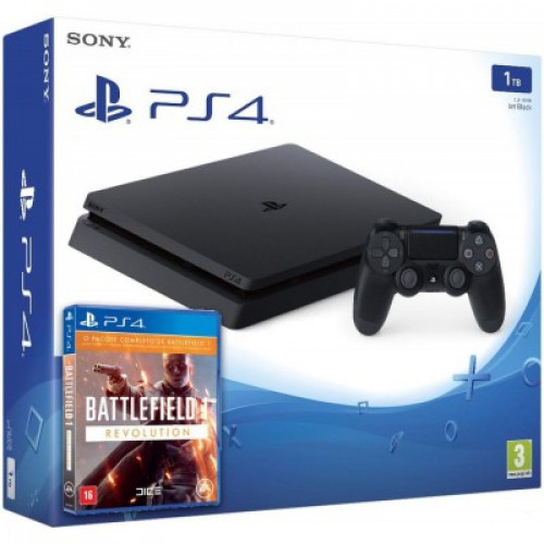 Sony Playstation 4 Slim 1000gb + Гра Battlefield 1 Revolution