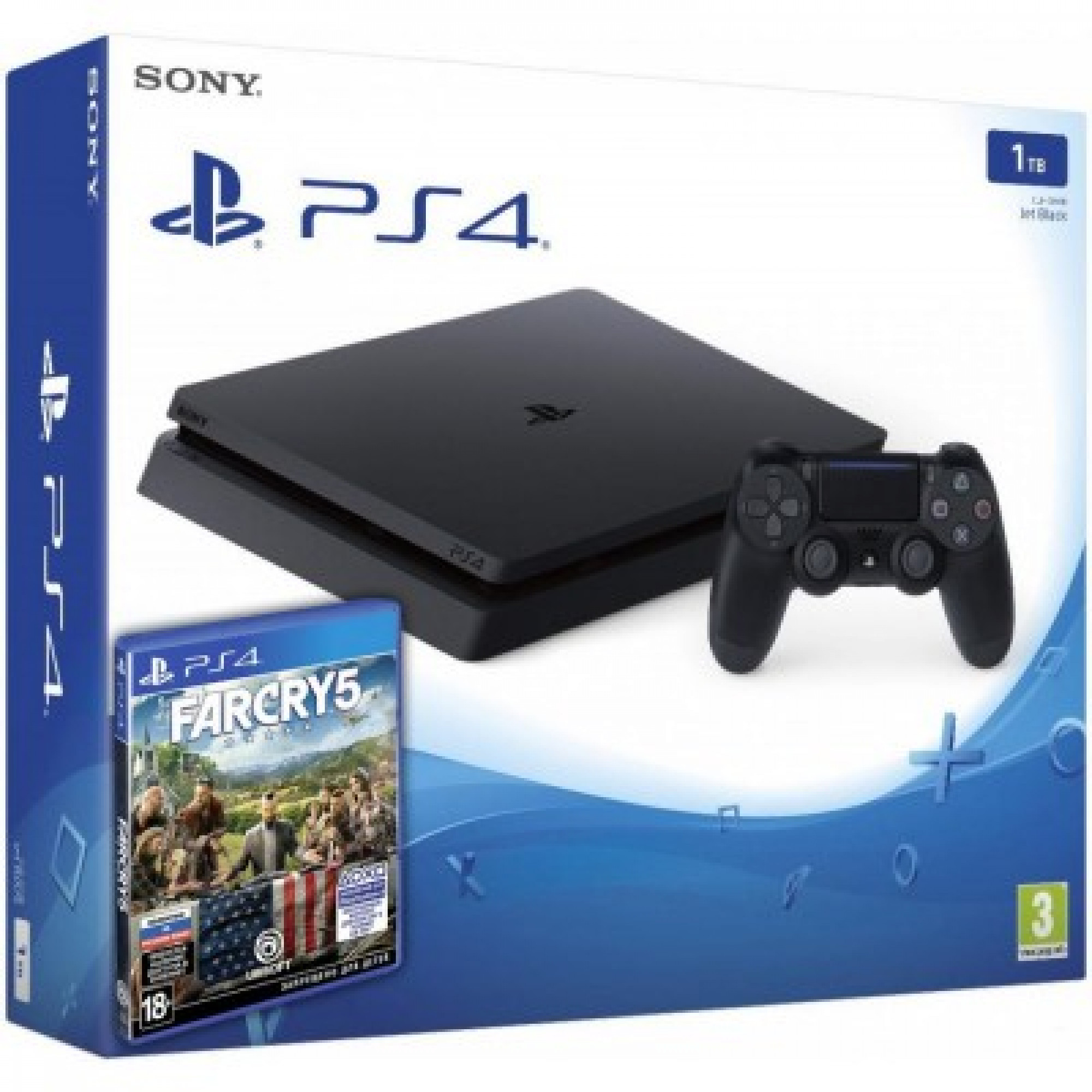 Игровая консоль Sony Playstation 4 Slim 1Tb + Игра Far Cry 5 (Гарантия 18 месяцев)