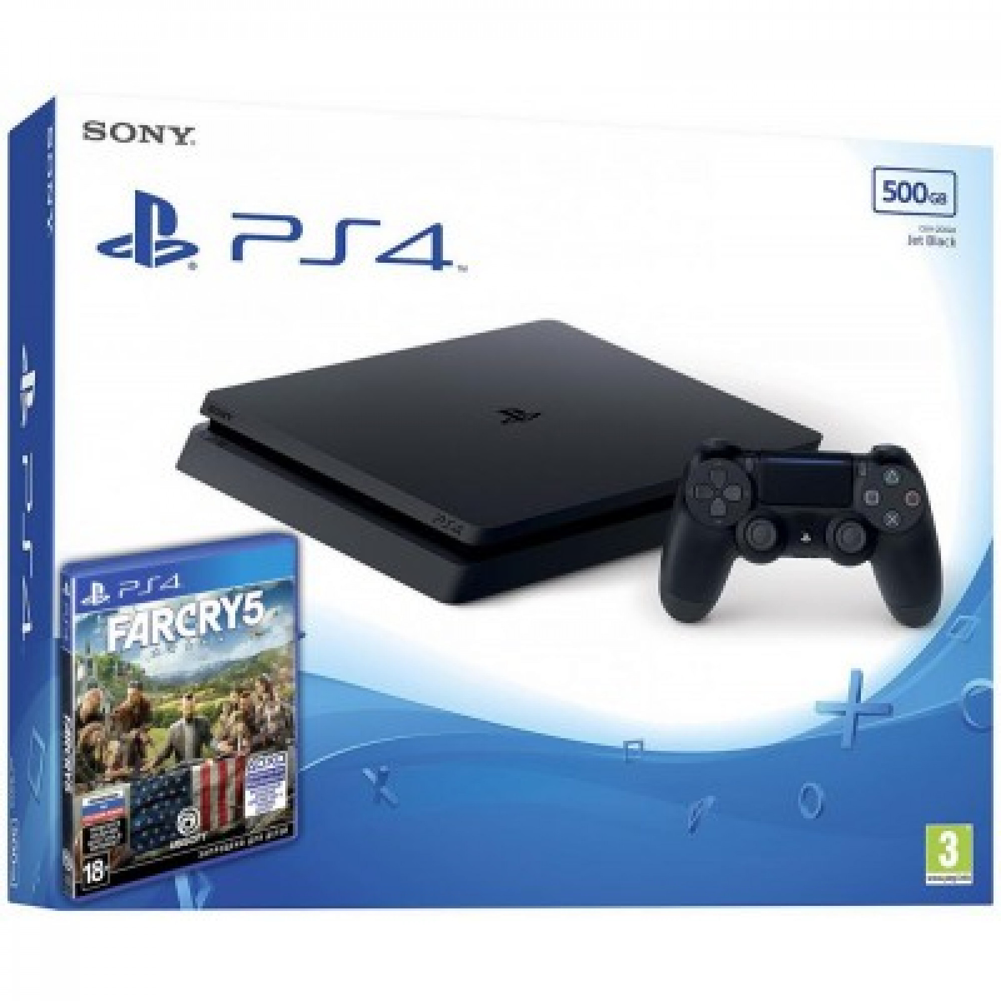 Игровая консоль Sony Playstation 4 Slim 500gb + Игра Far Cry 5 (Гарантия 18 месяцев)